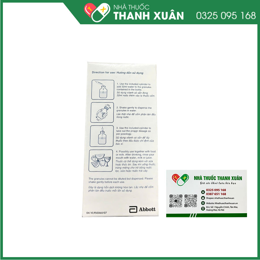 Klacid 125mg/5ml điều trị nhiễm khuẩn hô hấp, nhiễm khuẩn da và mô